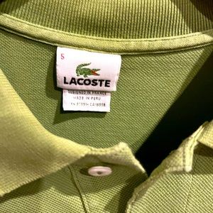 Mens large green Lacoste polo